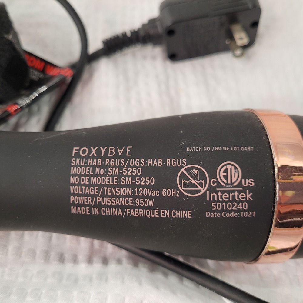FoxyBae‎ Rose Gold Blowout Dryer Brush Black SM-5250 950W Professional Styler - Picture 4 of 5
